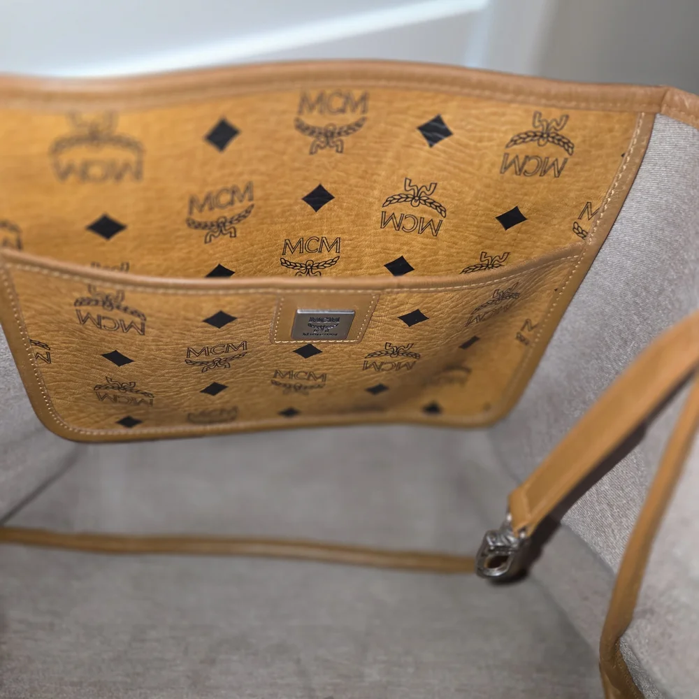 MCM Brown Monogram Tote Bag - Picture 12 of 14